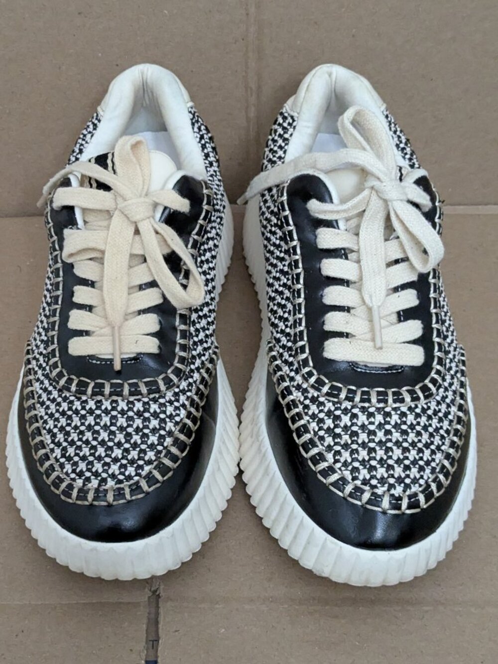 SHUSHOP SELINA Everyday Crochet Wedge Women's Sneaker Black Size 8 . - Picture 4 of 13